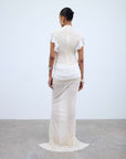 NOOR MAXI DRESS IN IVORY LACE - De La Vali