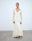 ESEN MAXI DRESS IN IVORY LACE - De La Vali