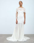 VENITA MAXI DRESS IN IVORY GEORGETTE - De La Vali