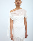 VENITA MAXI DRESS IN IVORY GEORGETTE - De La Vali