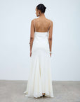 DIA MAXI DRESS IN IVORY CHIFFON - De La Vali