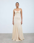 DIA MAXI DRESS IN ANTIQUE SILK CHIFFON - De La Vali
