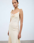 DIA MAXI DRESS IN ANTIQUE SILK CHIFFON - De La Vali