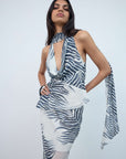 DIOSA TOP IN ZEBRA GEORGETTE - De La Vali