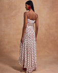 ROSADO MAXI DRESS IN IVORY AND RED POLKADOT CHIFFON