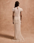 SILENTIUM MAXI DRESS IN IVORY LACE - De La Vali