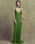PERSEPHONE MAXI DRESS IN SPRING GREEN LACE