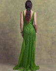 PERSEPHONE MAXI DRESS IN SPRING GREEN LACE