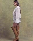 MAYA TOP IN WHITE LIGHTWEIGHT COTTON