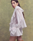 MAYA TOP IN WHITE LIGHTWEIGHT COTTON