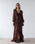 KONA MAXI DRESS IN CEDAR GEORGETTE