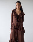 KONA MAXI DRESS IN CEDAR GEORGETTE
