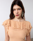 SUESTADO MAXI DRESS IN SHELL GEORGETTE