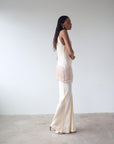 KHAMSIN MAXI DRESS IN CREAM SILK SATIN