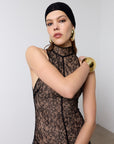 FOEHN MAXI DRESS IN BLACK LACE - De La Vali