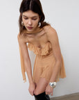 HARMATTAN MINI DRESS IN SHELL GEORGETTE