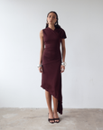BRUBU MIDI DRESS IN EARTH JERSEY