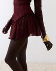 BRISA MINI DRESS IN EARTH LACE