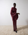 ONDAS MAXI DRESS IN EARTH SILK SATIN