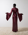 ONDAS MAXI DRESS IN EARTH SILK SATIN