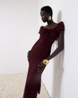 EDEN MIDI DRESS IN EARTH LACE