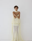 INARA MAXI DRESS IN BRIGHT CREAM CHIFFON