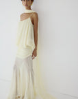 INARA MAXI DRESS IN BRIGHT CREAM CHIFFON