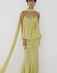 INARA MAXI DRESS IN PEAR CHIFFON