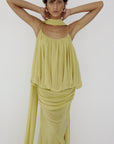 INARA MAXI DRESS IN PEAR CHIFFON