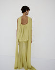 INARA MAXI DRESS IN PEAR CHIFFON - De La Vali