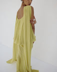 INARA MAXI DRESS IN PEAR CHIFFON - De La Vali