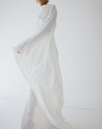 ODALUNA MAXI DRESS IN IVORY SATIN BACK CREPE
