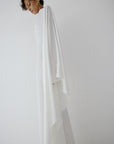 ODALUNA MAXI DRESS IN IVORY SATIN BACK CREPE