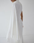 ODALUNA MAXI DRESS IN IVORY SATIN BACK CREPE