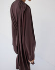 SELVA DRESS IN UMBER BROWN - De La Vali