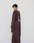 SELVA DRESS IN UMBER BROWN - De La Vali