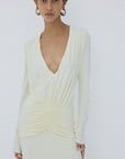 CIELORA DRESS IN BRIGHT CREAM - De La Vali