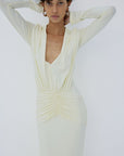 CIELORA DRESS IN BRIGHT CREAM - De La Vali