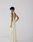 LURNA MAXI DRESS IN BRIGHT CREAM SPANDEX JEREY