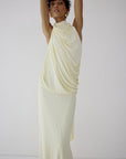 LURNA MAXI DRESS IN BRIGHT CREAM - De La Vali