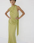 LURNA MAXI DRESS IN PEAR - De La Vali