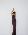 LURNA MAXI DRESS IN UMBER BROWN - De La Vali