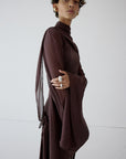 SABELA MAXI DRESS IN UMBER BROWN - De La Vali