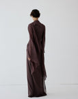 SABELA MAXI DRESS IN UMBER BROWN - De La Vali