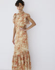 AVALON MAXI DRESS IN CACHEMIRA - YELLOW CHIFFON