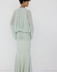 EULALIA MAXI DRESS IN ICE GREEN CHIFFON