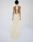 ADELA MAXI DRESS IN BRIGHT CREAM CHIFFON