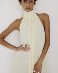 ADELA MAXI DRESS IN BRIGHT CREAM CHIFFON