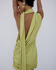 BASHANA MINI DRESS IN PEAR - De La Vali