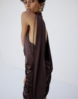 BASHANA MINI DRESS IN UMBER BROWN - De La Vali
